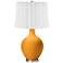 Carnival Orange Ovo Table Lamp with Curtain Shade