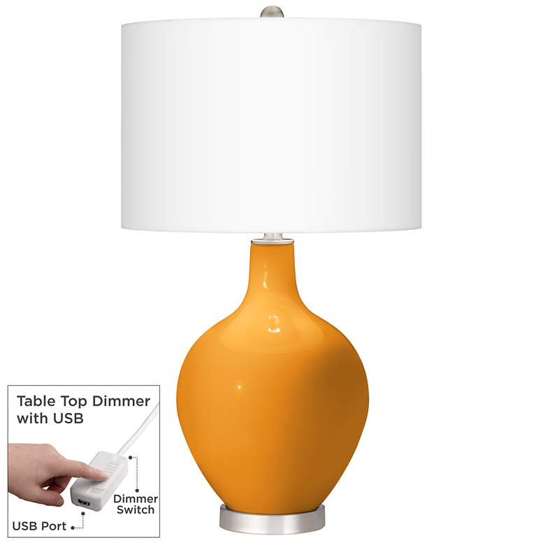 Image 1 Carnival Ovo Table Lamp With Dimmer