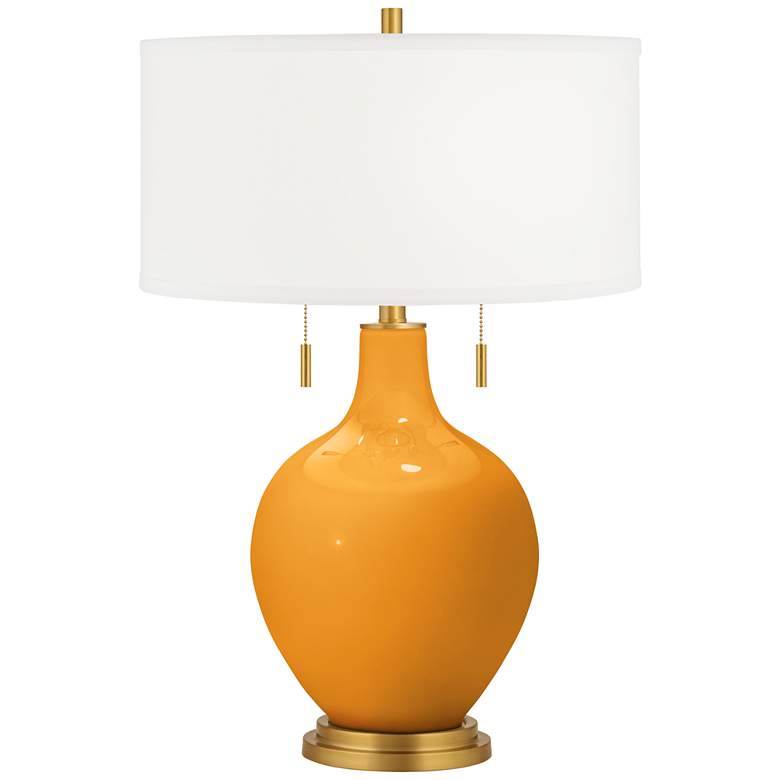 Image 2 Carnival Toby Brass Accents Table Lamp with Dimmer