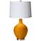 Carnival White Pleated Shade Ovo Table Lamp