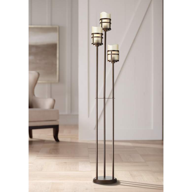 Image 1 Carob Oil-Rubbed Bronze 3-Light Tree Floor Lamp