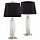 Carol Mercury Glass Black Shade Table Lamps Set of 2