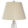 Carol Mercury Glass with Ivory Pleat Shades Modern Table Lamps Set of 2