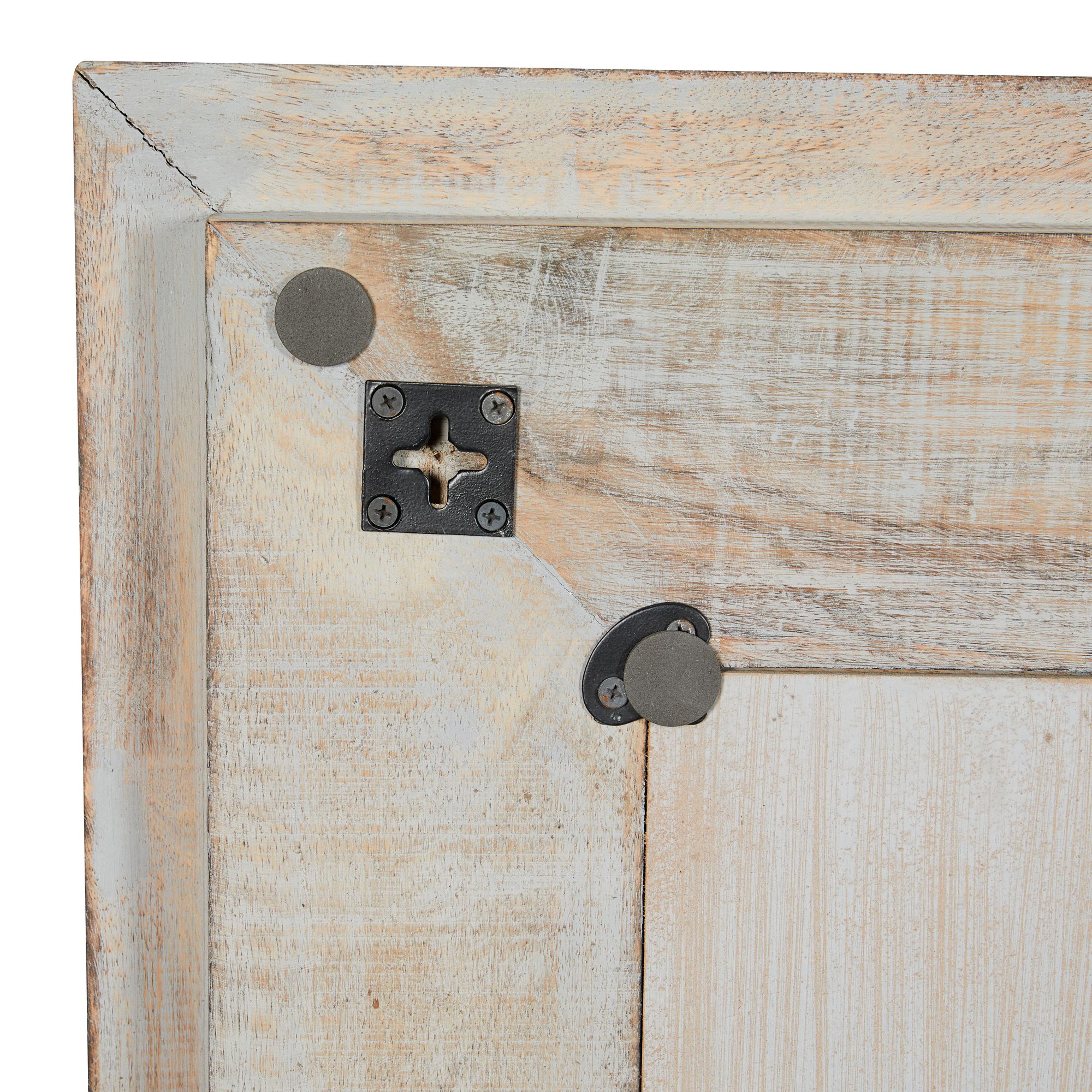 Image 4 Carolina Distressed Brown Wood 36" x 48" Wall Mirror more views