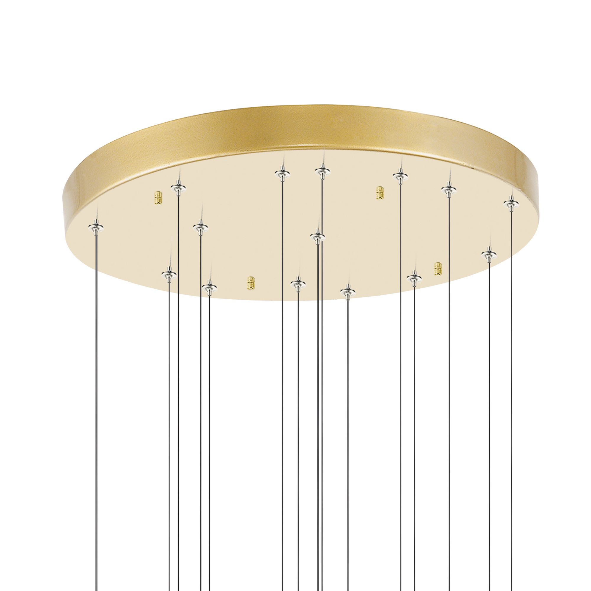 Image 5 Carolina Integrated LED 32in Gold Leaf Chandelier more views