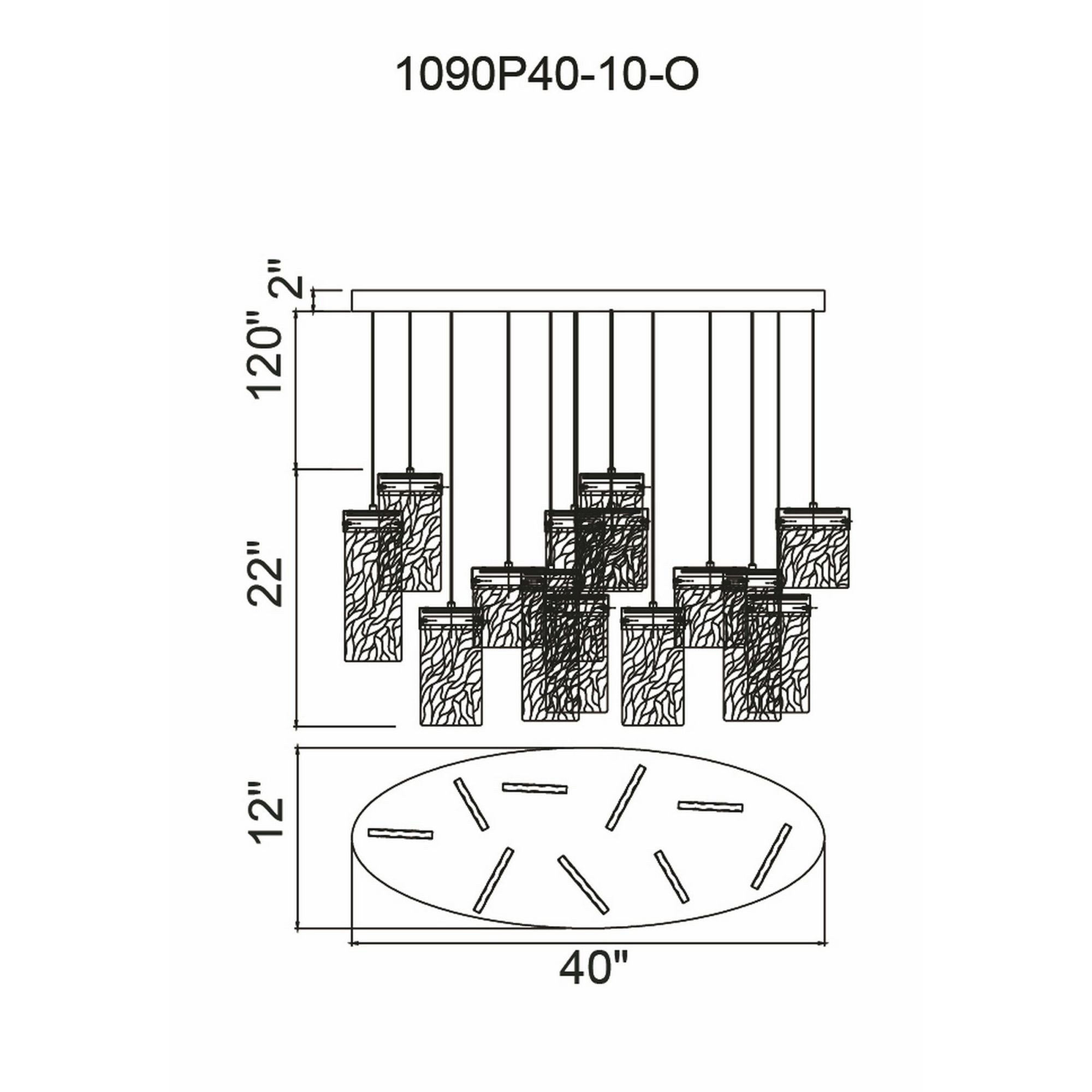 Image 6 Carolina Integrated LED 40in Gold Leaf Chandelier more views