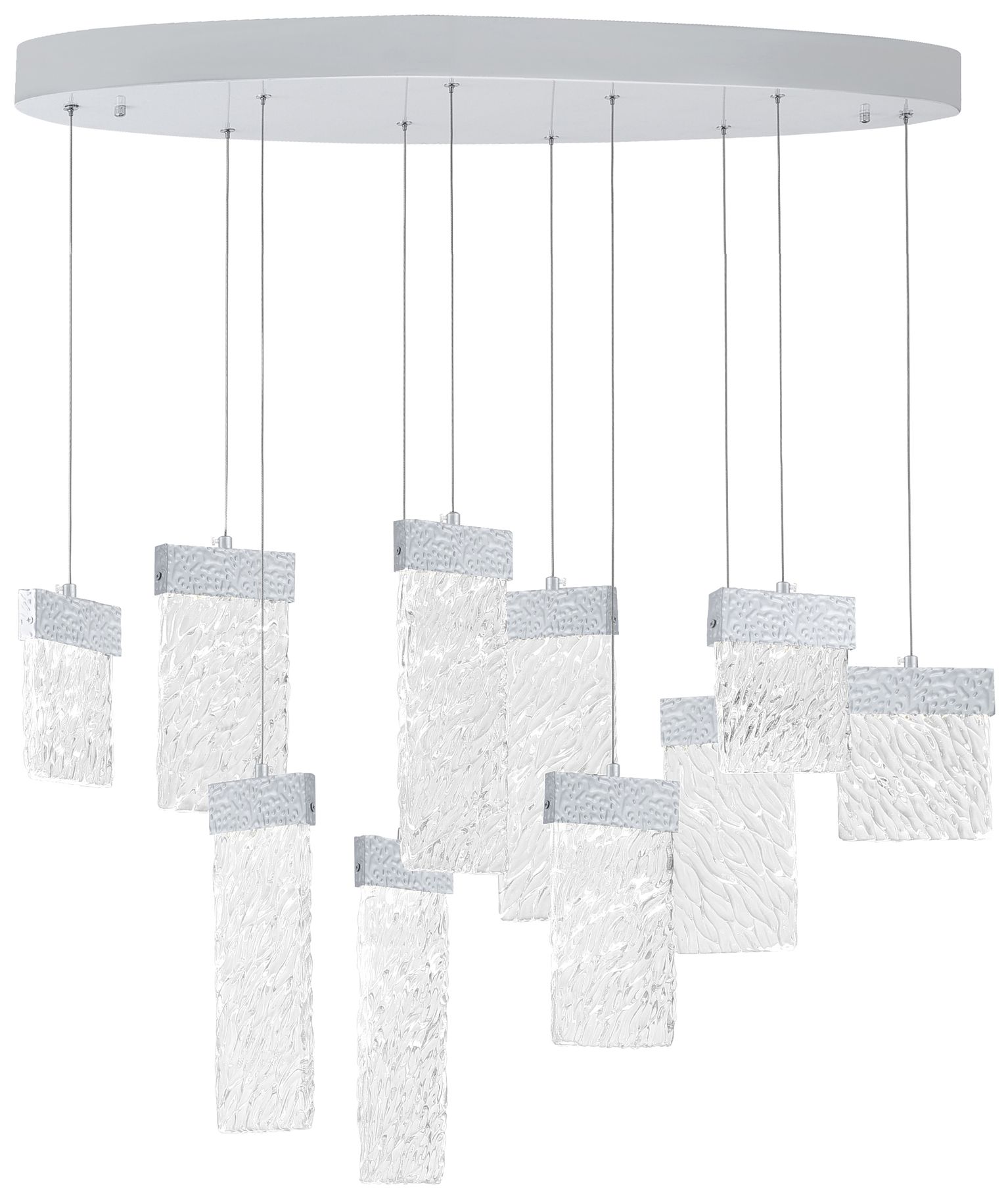 Carolina Integrated LED 40in Pewter Chandelier