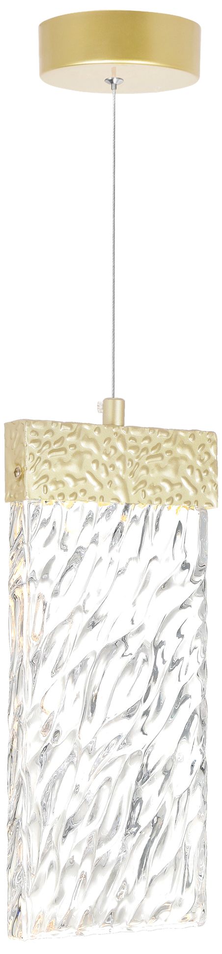 Carolina Integrated LED 5in Gold Leaf Pendant
