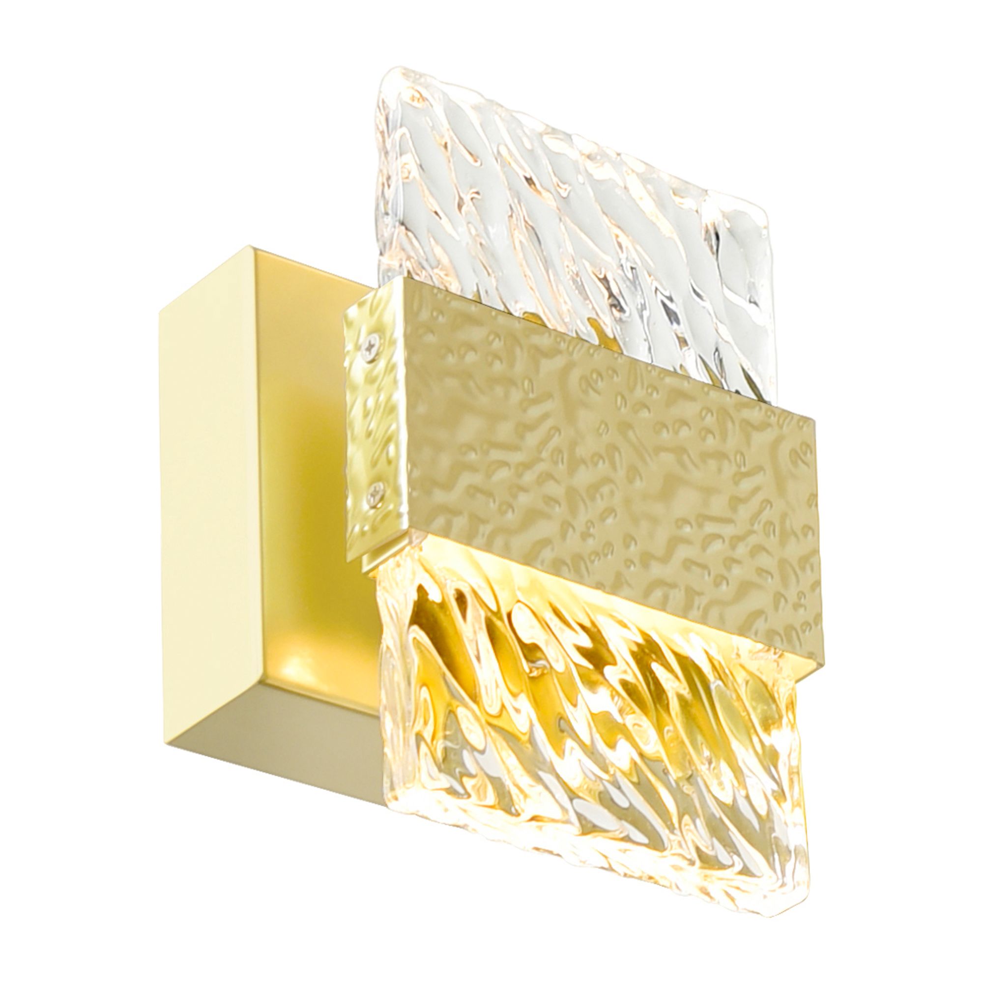 Image 3 Carolina Integrated LED 5in Gold Leaf Wall Sconce more views