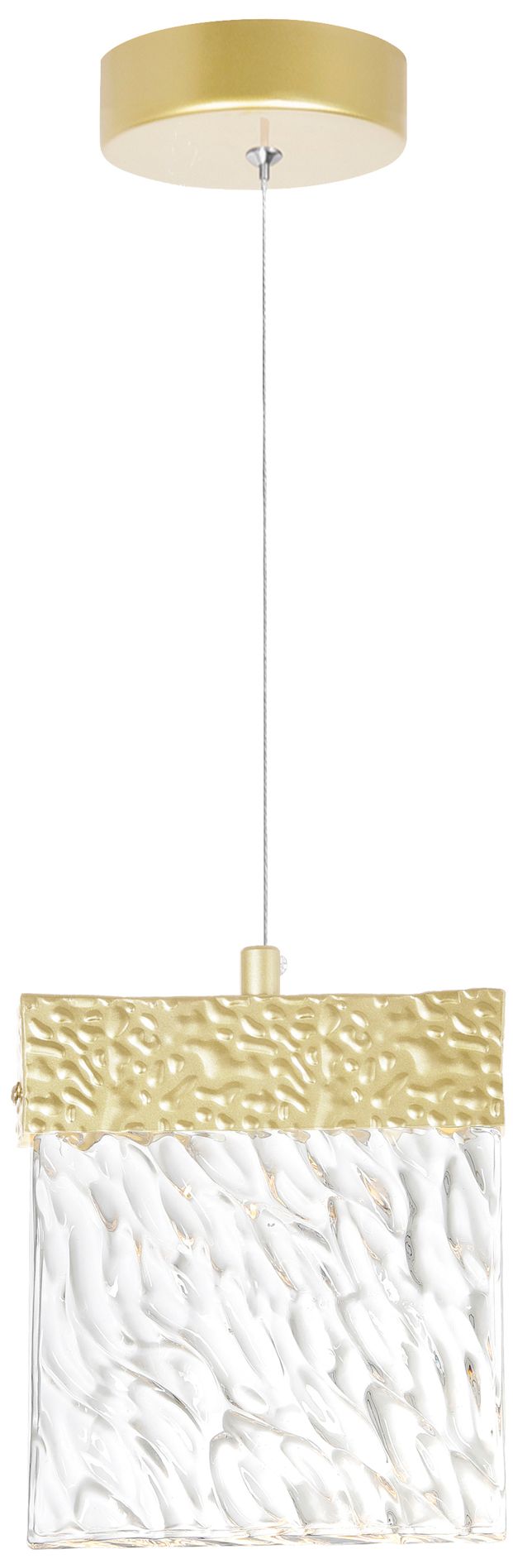 Carolina Integrated LED 6in Gold Leaf Pendant