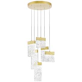 Image1 of Carolina LED Chandelier With Gold Leaf Finish