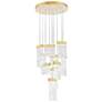 Carolina LED Chandelier With Gold Leaf Finish