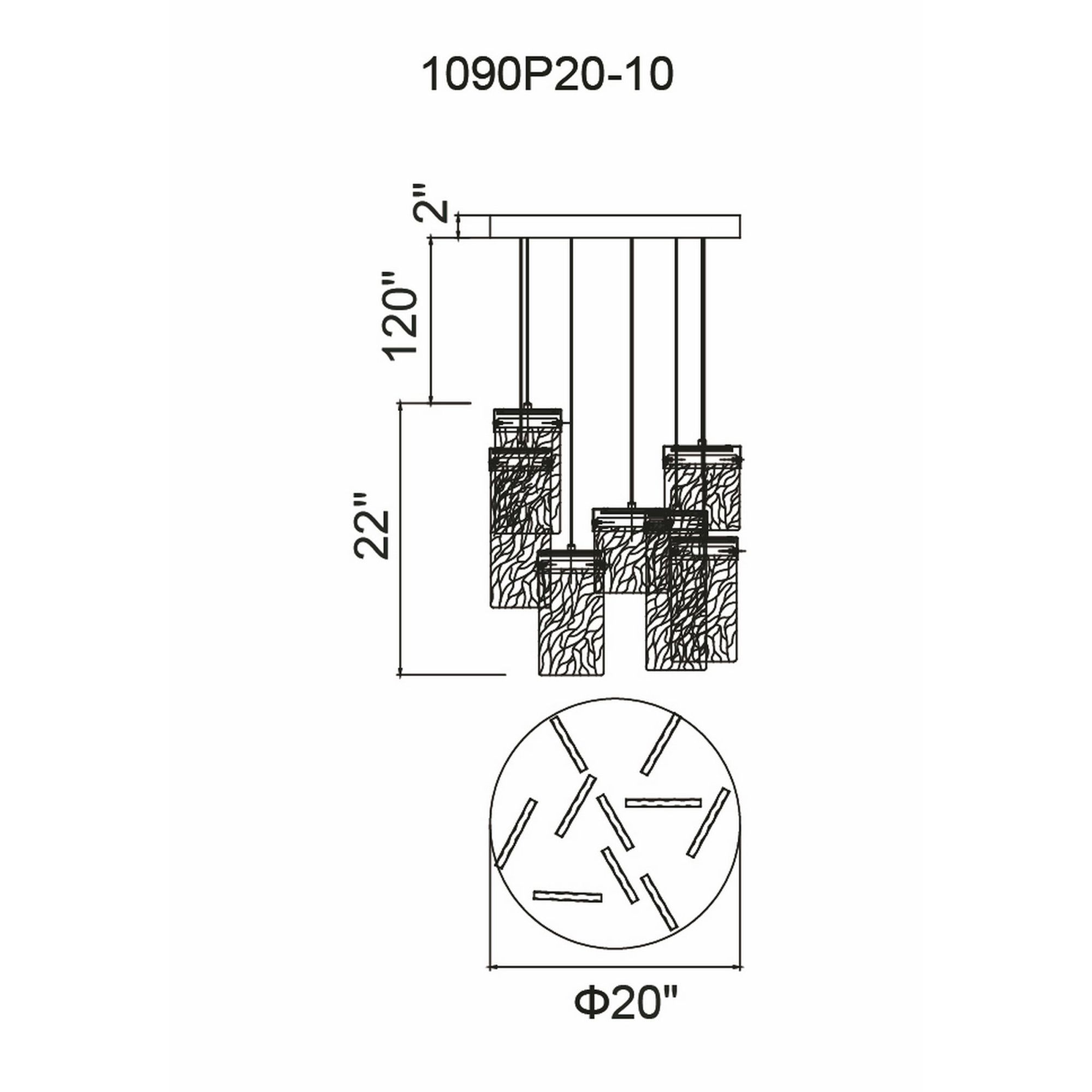 Image 6 Carolina LED Chandelier With Gold Leaf Finish more views
