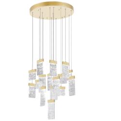 Carolina LED Chandelier With Gold Leaf Finish