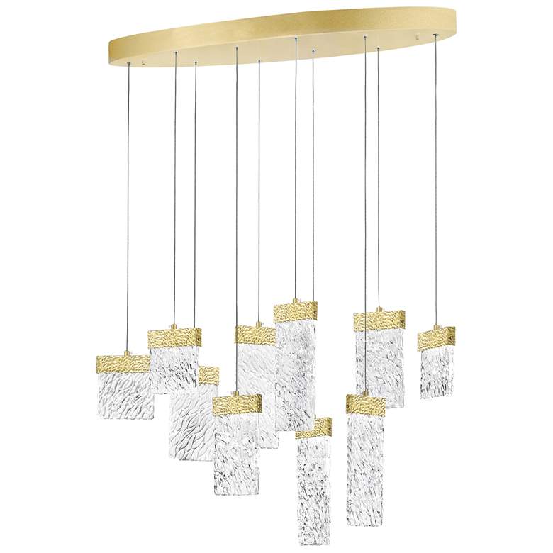 Image 1 Carolina LED Chandelier With Gold Leaf Finish