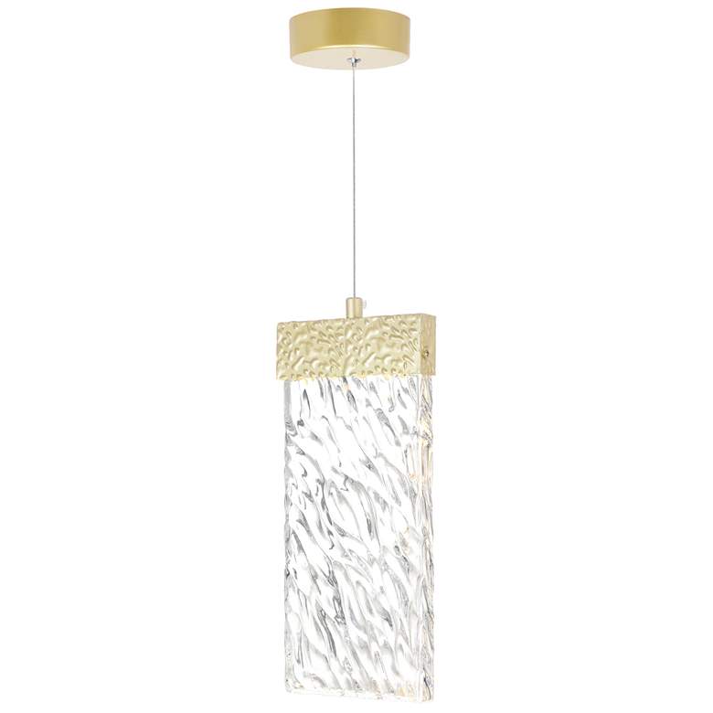 Image 1 Carolina LED Pendant With Gold Leaf Finish