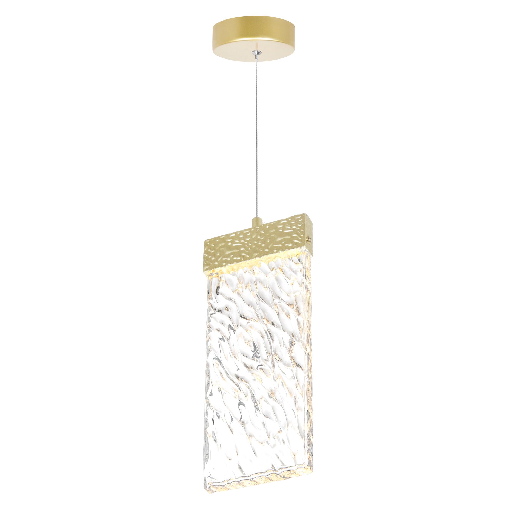 Image 3 Carolina LED Pendant With Gold Leaf Finish more views