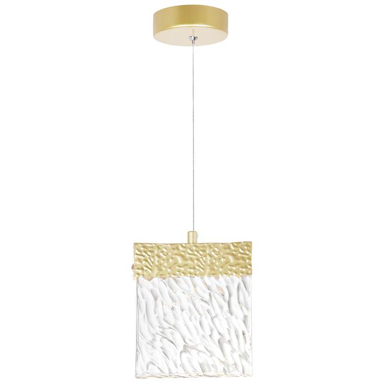 Image 1 Carolina LED Pendant With Gold Leaf Finish