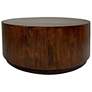 1_Carolina Living Krissa 30" Wide Chestnut Wood Round Coffee Table