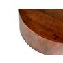 3_Carolina Living Krissa 30" Wide Chestnut Wood Round Coffee Table more views