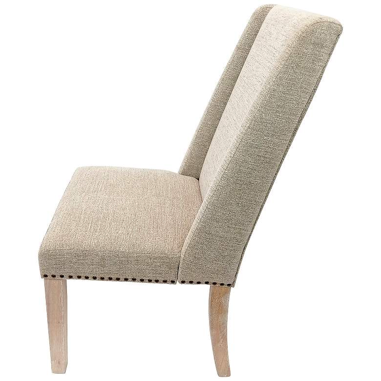 Image 2 Carolina Living Laurant 19 1/2" Fawn Fabric Dining Chairs Set of 2 more views