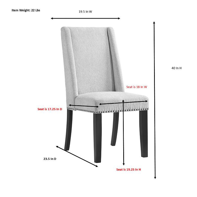 Image 5 Carolina Living Laurant 19 1/2" Fawn Fabric Dining Chairs Set of 2 more views