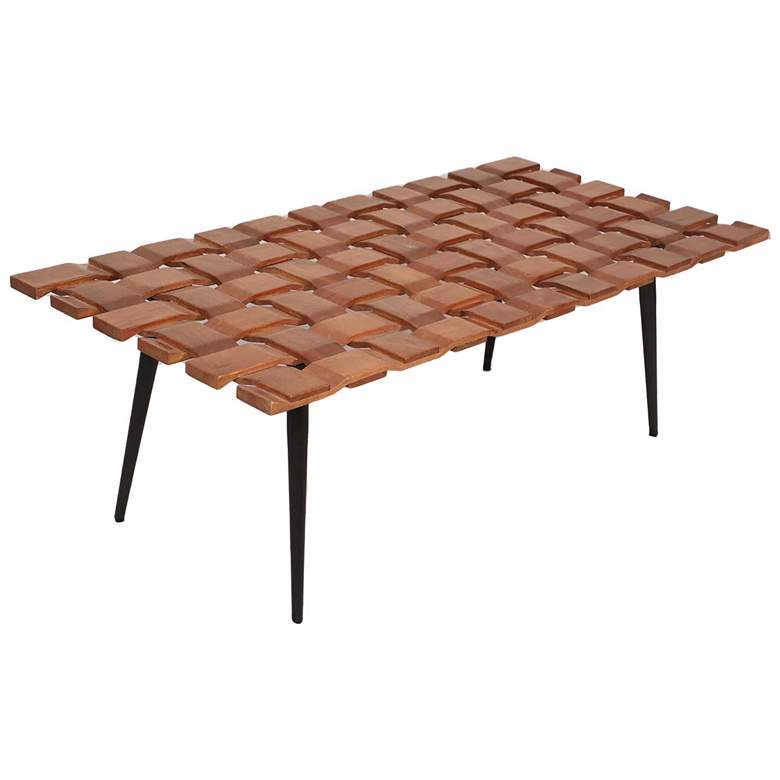 Image 1 Carolina Living Waverly 48" Honey Gold And Black Modern Coffee Table