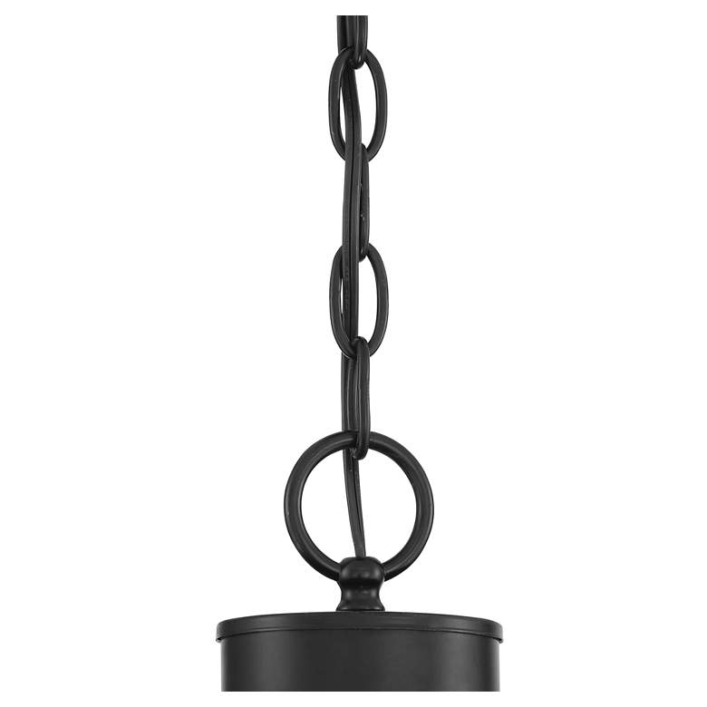 Image 4 Caroline 46 1/4 inch Wide Black and Wood 2-Tier Double Ring Chandelier more views