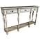 Caroline 63" Wide Antique White Wood 3-Drawer Console Table