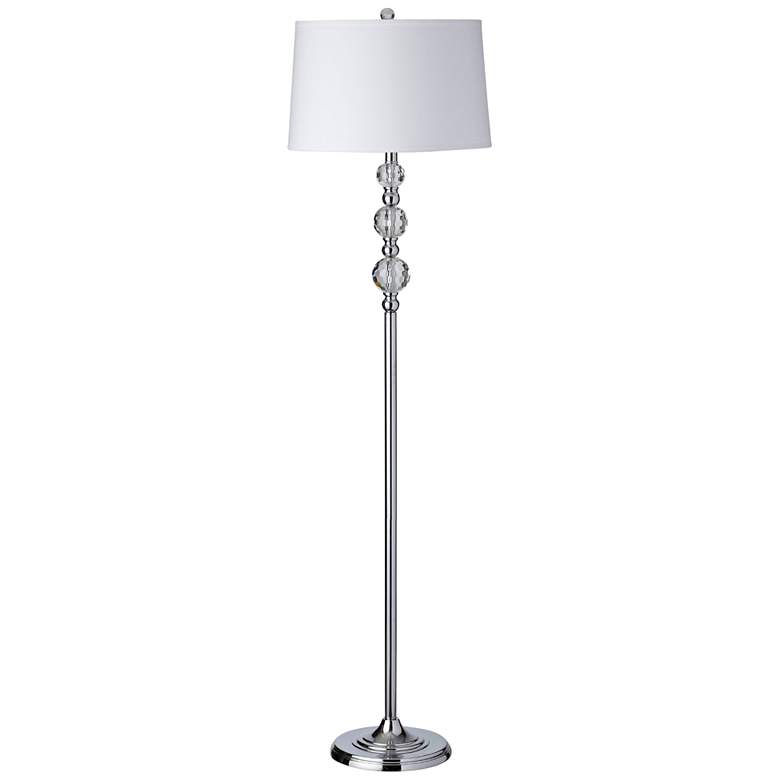 Image 1 Caroline Cut Crystal Glass and Polished Chrome Floor Lamp