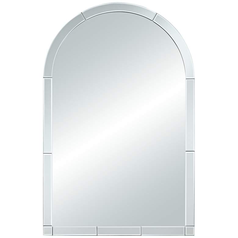 Image 2 Caroline Mirrored Glass 26 inch x 40 inch Arch Top Wall Mirror