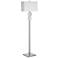 Caroline Polished Chrome Floor Lamp with Square Glass