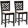 Caron 25" Espresso Brown Wood Counter Stools Set of 2