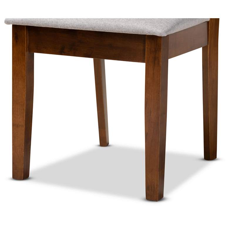 Image 6 Caron Walnut Brown Wood 7-Piece Dining Table and Chair Set more views