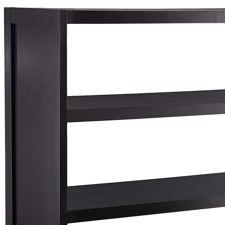 Image 3 Carondale 35 inch Wide Black Wood 4-Shelf Bookcase more views