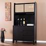 Carondale 38" Wide Black Wood 3-Drawer Buffet Cabinet