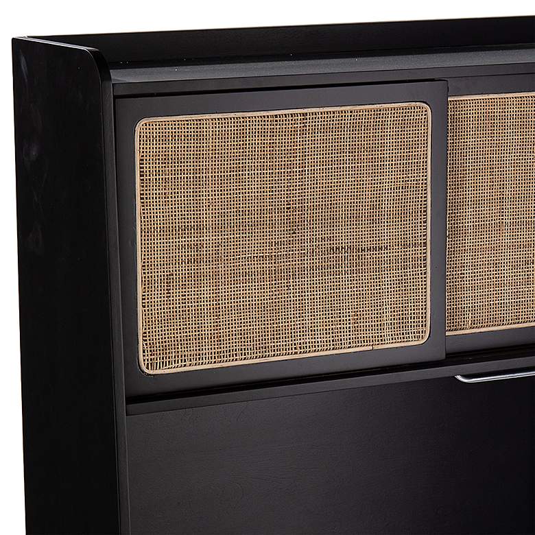 Image 3 Carondale 38" Wide Black Wood 3-Drawer Buffet Cabinet more views