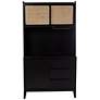 Carondale 38" Wide Black Wood 3-Drawer Buffet Cabinet