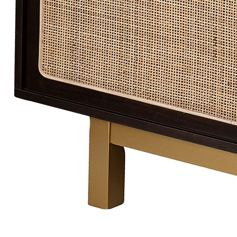 Image 4 Carondale 63" Wide Brown and Natural Wood Media Cabinet more views
