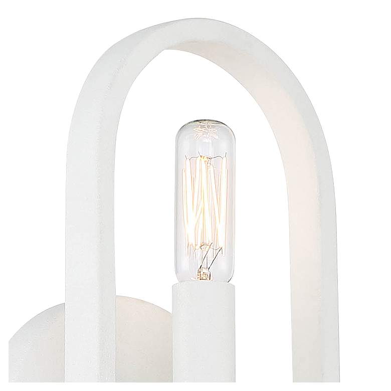 Image 3 Carousel 13 1/2" High Matte White 2-Light Wall Sconce more views