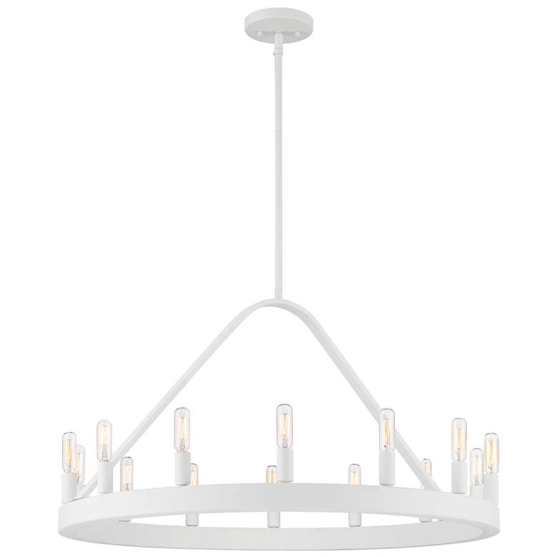 Image 1 Carousel 30.25" Wide Matte White 14 Light Chandelier