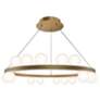 1_Carousel 6.75"H x 28"W 21-Light Chandelier in Aged Brass