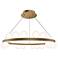 Carousel 6.75"H x 28"W 21-Light Chandelier in Aged Brass