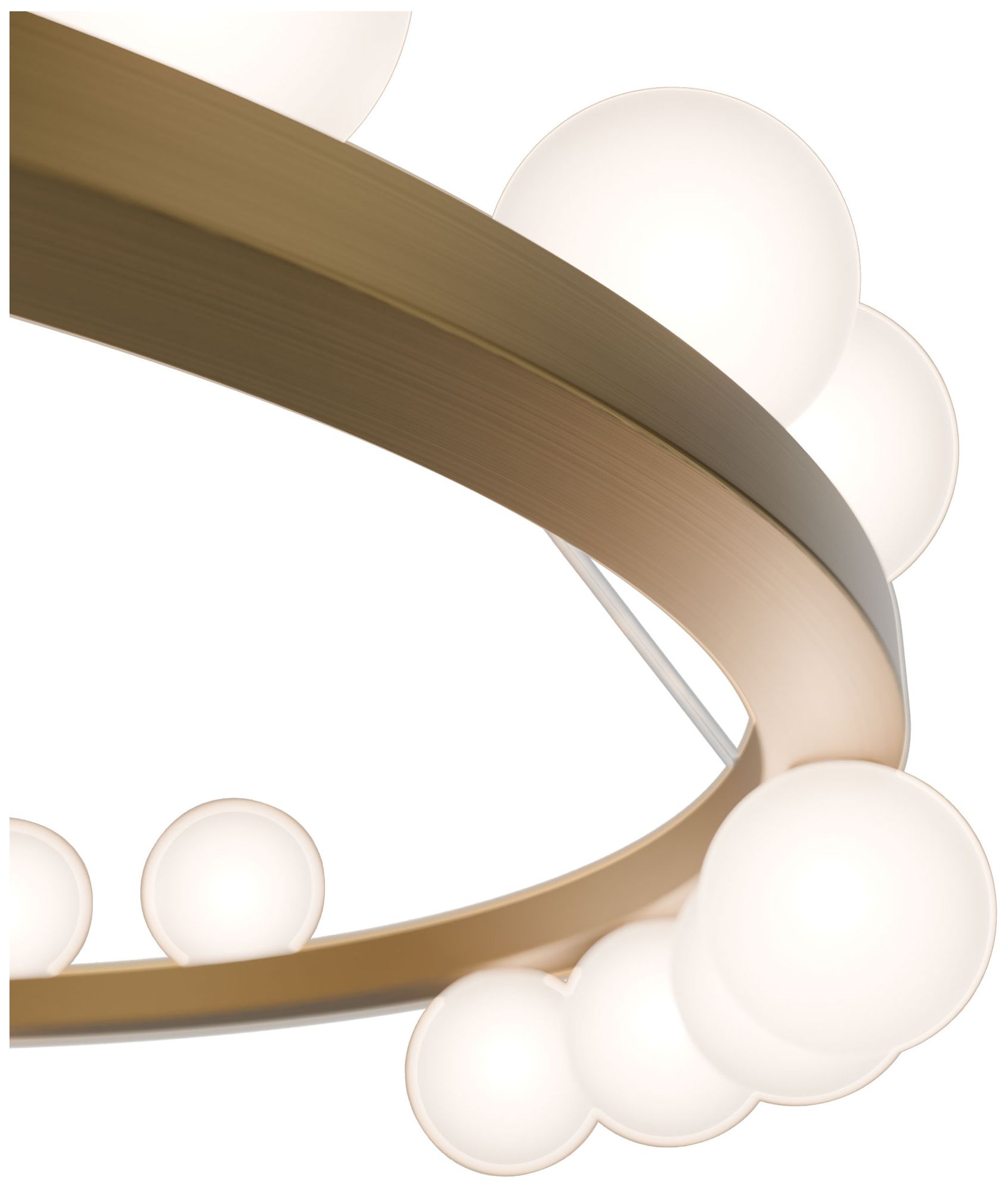 Image 3 Carousel 6.75"H x 28"W 21-Light Chandelier in Aged Brass more views