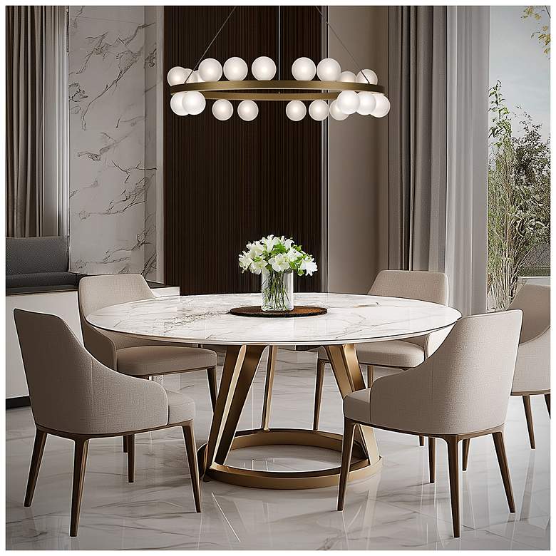 Image 5 Carousel 6.75"H x 28"W 21-Light Chandelier in Black more views