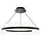 Carousel 6.75"H x 28"W 21-Light Chandelier in Black