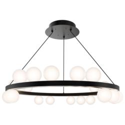 Carousel 6.75"H x 28"W 21-Light Chandelier in Black