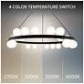2_Carousel 6.75"H x 28"W 21-Light Chandelier in Black more views