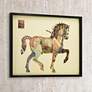1_Carousel Horse 40" Wide Dimensional Collage Framed Wall Art