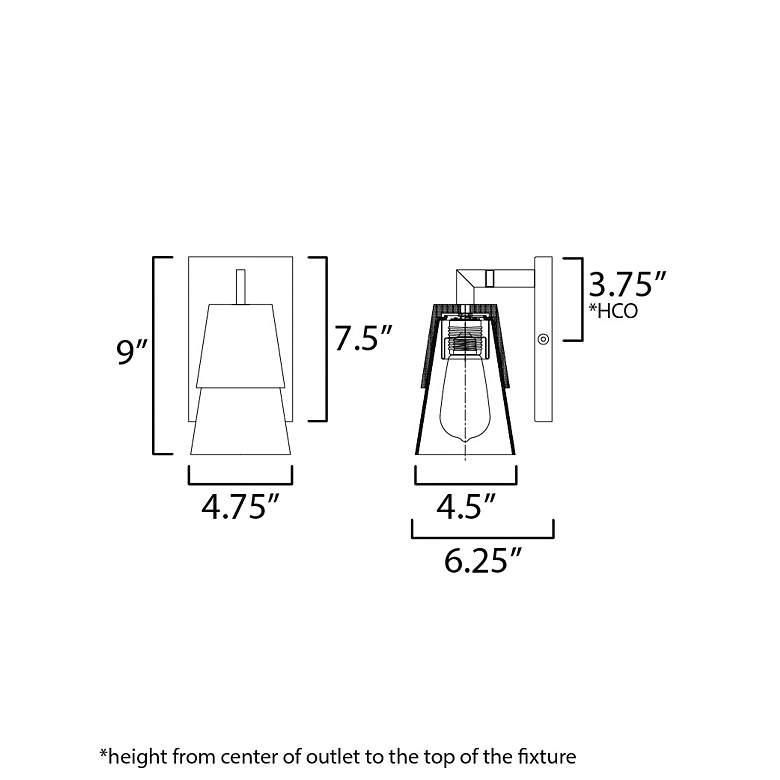 Image 5 Carpenter 1-Light Bath Vanity Walnut / Black more views